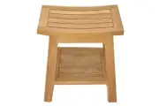 Barselona Shower Seat 18" Stool Bench-Made From Grade-A Teak Wood