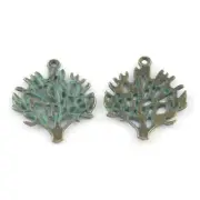 Lot Verdigris Patina Bronze Antiqued Brass Tree of Life Pendants Charms 10 pcs