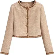 [UKTZFBCTW] Small Fragrant Style Suit Skirt for Women Spring Two-Piece Set Coat + Skirt