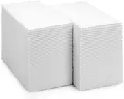 Haundry Disposable Hand Towels for Bathroom-Paper Guest Napkins -White Linen-Like Bulk Multifold Wipes-Hygienic Solution For Wedding Reception or Dinner Party (Pack of 200, Smooth)
