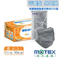 在飛比找PChome24h購物優惠-【MOTEX 摩戴舒】醫用活性碳口罩(1片/包，50包/盒)