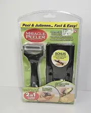 AS SEEN ON TV Miracle Peeler Dual-Blade Julienne Peeler with Bonus Mandoline-NEW