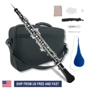 Professional Oboe C key Ebonite Wood 3rd Octave left F Resonance F with Case