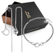 Boxed Kitty Threader Earrings and Bracelet