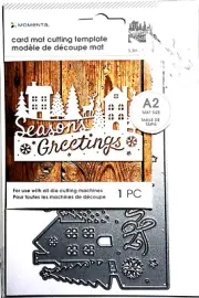 Season's Greetings Neighborhood Christmas Deer Snowflake Momenta Metal Die