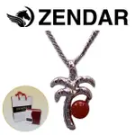 【ZENDAR】頂級天然沙丁紅珊瑚圓珠3.5-4MM銀色項鍊 FOREST 220248-28