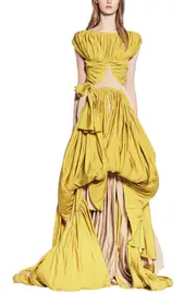 [MATICEVSKI] IMAGINED GOWN UK 10 YELLOW