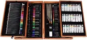 JSEIAJB Pro Adults Drawing Kit Wooden Case Color Pencils Paint Painting Tools Kit