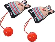 GREENADSCAPE 2pcs Interactive Cat Plush Funny Mouse Design with Engaging Kitten Plaything for Active Play and Bonding for Cat Lovers and Pets