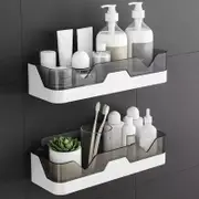 2-Pack Shower Caddy, Separable Shower Organizer, No Drilling Double Layer Shower Shelf, Adhesive Shower Shelf, Wall Mount Shower Organizer Rack Used for Bathroom and Kitchen