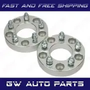 2 PCs 2" WHEEL SPACER ADAPTERS 5X5 TO 5X5 STUD 14X1.5 CB 78mm FIT JEEP
