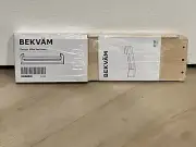 IKEA Bekvam Solid Wooden Spice Jar Storage Rack, Aspen Wall Mounted Shelf - New