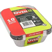 10PK Lemon & Lime Disposable BBQ Foil Container Dish/Food Tray Baking w/ Lid