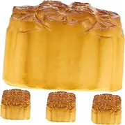 HONITANO 4pcs Fake Mooncakes Scent Realistic Simulation Desserts Artificial Chinese Cakes Lifelike Display Models Soft Pu