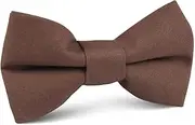 [OTAA] Brown Cotton Kids Bow Tie Brown 100% Cotton Brown Cotton Kids Bow Tie