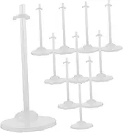 Toddmomy 15Pcs Doll Support Stands with Wide Base Transparent Display Racks for Dolls Figures for Organization and Decoration