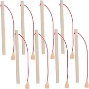 Abaodam 8pcs Set Wooden Fishing Rod Set for Montessori Educational for Sensory Play Skill Development and Family Bonding Activities for Kindergarten Learning