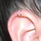 Helix Double Hoop Ear Cuff for Cartilage Fake Piercing