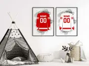 [Namly Design] Personalised Poster - Sports Jersey Set of 2