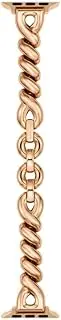 [Kate Spade New York] women's designer rose gold-tone stainless steel band for apple watch®, 38/40/41/42/44/45mm (Model: KSS0200E)