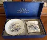 Royal Worcester Woodland Toothpick Cigarette Holder Trinket Dish Coaster Ashtray