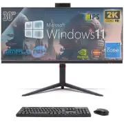 All IN One 30 " Gaming 2k I7 RAM 8gb SSD 240gb Rx550 4gb Windows 11 Pro Aio PC _