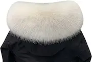 [ihreesy] Winter Faux Fur Collar Scarf,75cm Faux Fur Fox Scarf Women's Shawls Hood