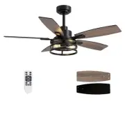 46 Inch Ceiling Fans with Lights and Remote Control, Farmhouse Ceiling Fan