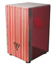 Tycoon Percussion Clear Acrylic Cajon Drum w/ Snare - Red