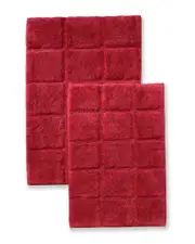 Superior 2pc Checkers Cotton Bath Rug Set