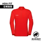 【MAMMUT 長毛象】AENERGY ML HALF ZIP AF 保暖半拉長袖排汗衣 經典紅 男款 #1016-01120