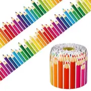 68.9Ft Pencil Classroom Bulletin Borders Roll Colorful Bulletin Board Decorat...