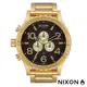 NIXON A083-510《51-30 Chrono 超大錶徑系列》防水300米/51mm/金x黑【第一鐘錶】