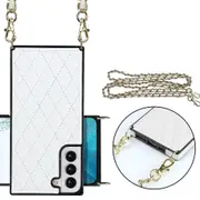 Cross body Lanyard Cover for Samsung Galaxy S22 Plus Case - White