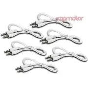 6 5FT 3.5MM M/M JACK AUX STEREO CABLE CORD IPAD IPHONE 4 IPOD MP3 CAR ZUNE WHITE