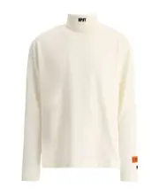 Heron Preston Logo Embroidered Roll Neck T-Shirt S,XL,XS,L,XXL White