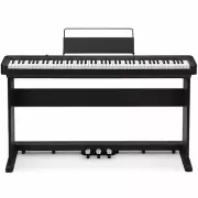 Casio CDP-S160 Digital Piano Black w/ CS470P Wooden Stand & 3-Pedal Board