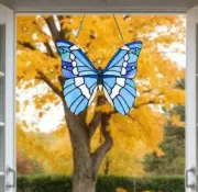 Butterfly Suncatcher Tiffany Style Stained Glass Hanging Suncatcher 12x14in