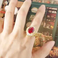在飛比找Yahoo奇摩購物中心優惠-【晶曜珠寶】黃金戒指 女戒 豔冠群芳 2.91錢