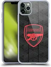 Head Case Designs Officially Licensed Arsenal FC Black Crest and Gunners Logo Gel Case [Military Grade Protection] Compatible with Apple iPhone 11 Pro Max