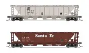 Broadway Limited # 7258 PRR Class H32 5-Bay Covered Hopper 2-Pk Santa Fe N MIB