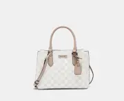 Nine West Shonda Satchel Bag - White Pumice/Logo