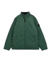 Stone Island Junior Logo Patch Zipped Reversible Fleece Jacket 14,4,6,8,12M,10 moss green