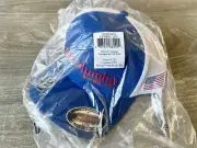 COLUMBIA PFG HAT US FLAG FLEXFIT MENS LARGE L XL HIGH CROWN MOUNTAIN BLUE / NWT