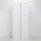 STOCKHOLM STORAGE CUPBOARD HAMPTONS - WHITE - OVAL BRASS