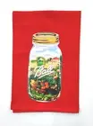 Ball Canning Tomatoes Kitchen Tea Towel Flour Sack Gift Mother's Day Red