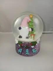 Holiday Style Gnome With Christmas Tree Snow Globe NWOT
