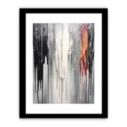 Grey Dripping Color Framed Art Framed print Art Poster