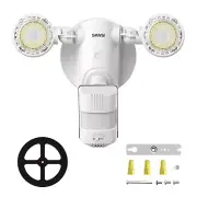 25W 3000LM Motion Sensor Outdoor Lights Eave Mount Security Lights White ETL