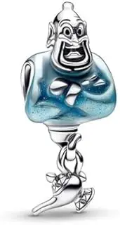 [The Charmery] Aladdin Genie Charm 925 Silver Compatible with Pandora Charms, Trollbeads, Chamilia, Biagi and Many Other UK Charm Bracelets., Metal